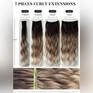 Dark Brown Ashy Blonde Balayage Clip In Hair Extensions