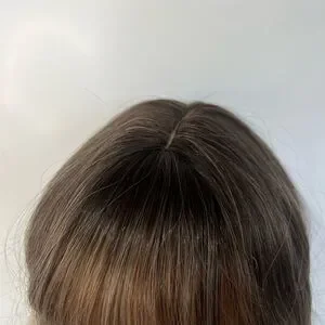 DARK ROOT ASHY BALAYAGE WIG WITH Curly Hair With Bangs