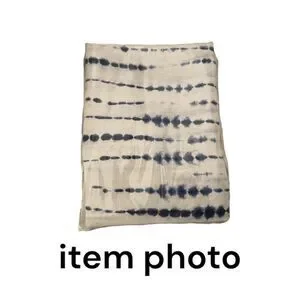 Darzzi  Shibori Throw Indigo Natural