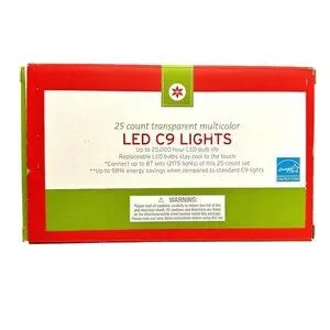 Decor Brand Target LED C9 Holiday Lights Multicolor 25 Count Indoor Outdoor