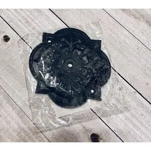 Decorative Black Resin Appliqués Dresser Knob for Furniture