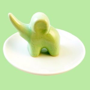 Decorative Ceramic Elephant Ring Tray