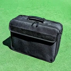 Dell Black Multi-Pocket Laptop 15" Shoulder Padded Briefcase Carry Case Bag New