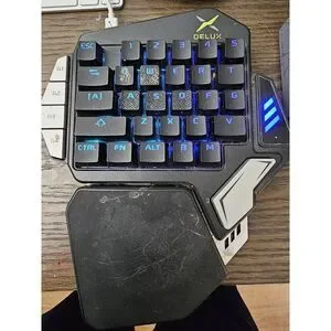 Delux T9X One Handed Wired Gaming Keyboard USB Type C Mechanical Keypad