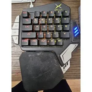 Delux T9X One Handed Wired Gaming Keyboard USB Type C Mechanical Keypad