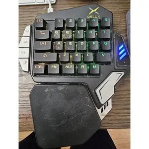 Delux T9X One Handed Wired Gaming Keyboard USB Type C Mechanical Keypad