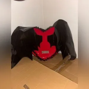 Demonia Black And Red Winged Heart Backpack