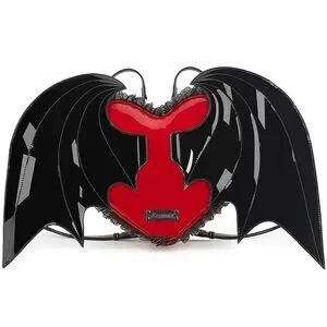 Demonia Black And Red Winged Heart Backpack