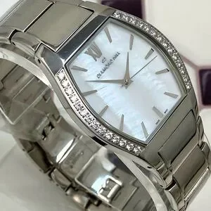Diamond Hill Swiss Made Stainless Tonneau MOP Dial Men’s? Unisex Dress Watch