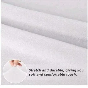 Dining Chair Slip Covers Set Stretch Solid Ceremony Banquet Home White