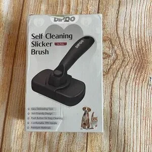 Dipoo Self Cleaning Shedding Brush - Skin Friendly Pet Grooming Tool