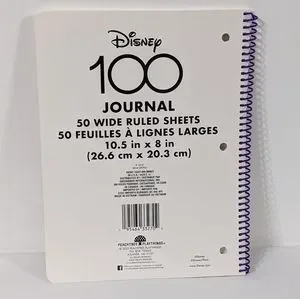 Disney 100 Spiral Journal Notebook 10.5 In X 8 In NEW