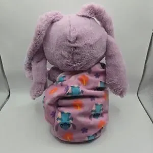 Disney Babies Angel Plush Pouch Pajamas Swaddle Blanket Purple Stuffed Animal