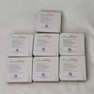 Disney Baby Lot Of 7 Princess Mini Board Books 3" Square Toddlers Kids Babies