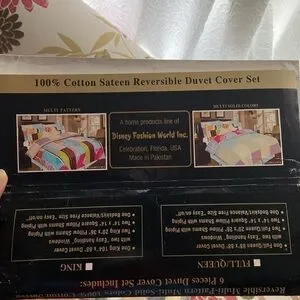 Disney Fashion World Full/Queen 6 Piece Patchwork Reversible Bedspread Duvet