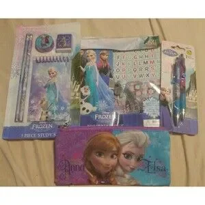Disney Frozen Mixed Lot School Stationary Pencils Pens Pouch Journal NEW