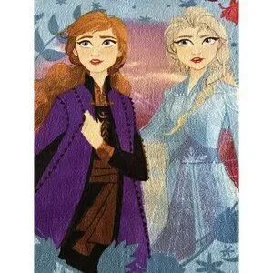 Disney Frozen Plush Reversible Throw Blanket Anna Elsa Lightweight Border Movie