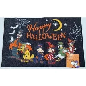 Disney Mickey Minnie Pluto Donald Daisy Goofy Halloween Accent Rug 20" x 32" NWT