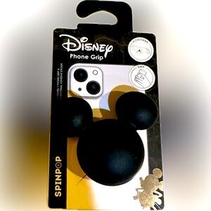 DISNEY MICKEY MOUSE PHONE GRIP KICK STAND BLACK KNOB HANDLE EASEL EAR ACCESSORY