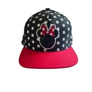Disney Minnie Mouse Bow Snapback Polka Dot Hat