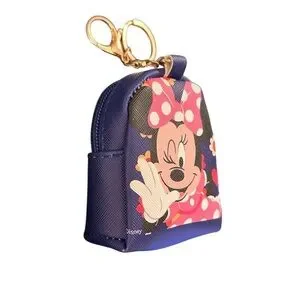 Disney Minnie Mouse Kids Mini Backpack Keychain - Blue And Pink
