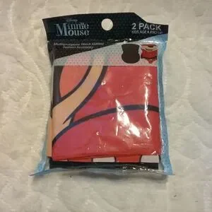 Disney Minnie Mouse Neck Gaiter Masks Pack Of 2 Ages 4 And Up New OOS