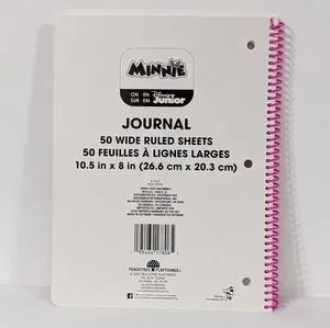 Disney Minnie Mouse Spiral Journal Notebook 10.5 In X 8 In. NEW