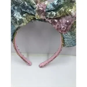 Disney Parks Unicorn Minnie Mouse Ears Headband-pastel Sequin Bow Horn