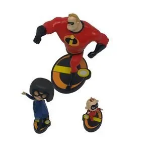 Disney Pixar The Incredibles Lot Of Seven Toy Figurines Cake Toppers Decorations
