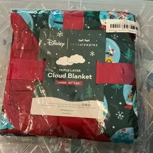 Disney Pixar x Littlesleepies Snow Globes Cloud Blanket – Large 50” x 50” NWT