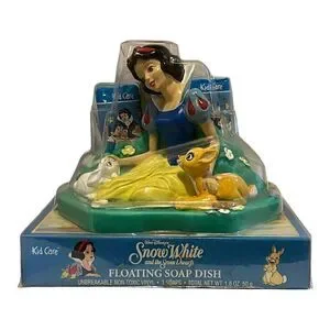 Disney Snow White Seven Dwarfs Floating Soap Dish & 3 Soaps Vintage 1990s New