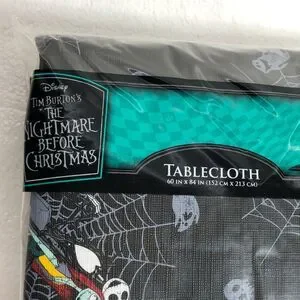 Disney Spooky Nightmare Before Christmas Tablecloth Jack Skellington Rectangle