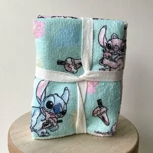 Disney : Stitch And Angel - 4 Summer Microfibre Wash Cloths NWT ✨