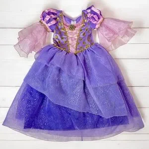 Disney Store Castle Collection Rapunzel Princess Gown Dress Costume Purple Pink