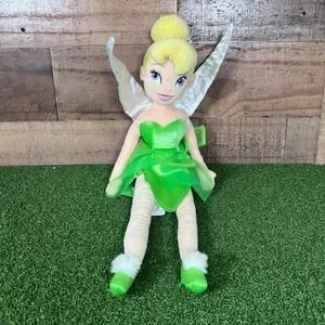 Disney Tinkerbell Plush Doll Green Dress Peter Pan Fairy Wings Toy 22" Inch