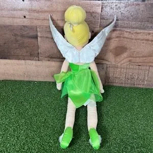 Disney Tinkerbell Plush Doll Green Dress Peter Pan Fairy Wings Toy 22" Inch