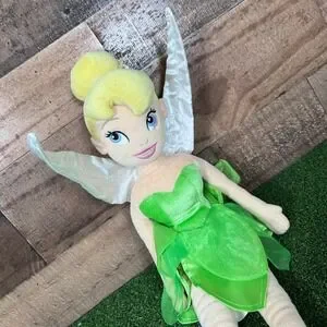 Disney Tinkerbell Plush Doll Green Dress Peter Pan Fairy Wings Toy 22" inch