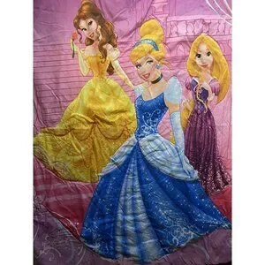 Disney Vintage Cinderella Princesses Reversible Comforter Blanket Throw 56x41