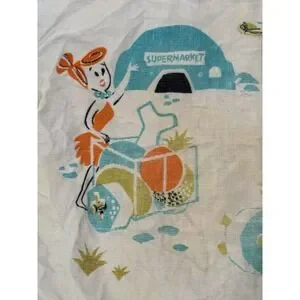 Distressed Rare Vintage The Flintstones Pillowcase Hanna Barbera Production