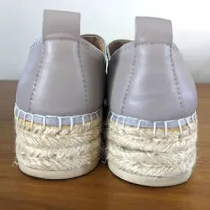 DKNY Leather Coastal Minimalist Preppy Neutral Chic Capsule Espadrille 6 ½
