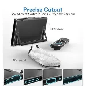 Dockable Case For Nintendo Switch 2 (2025) Slim Carrying Protective Soft TPU
