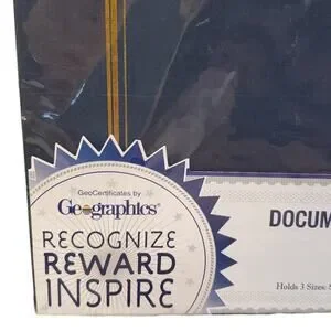 Document Covers Certificate Holder Oversized Embossed Linen Finish Geographics