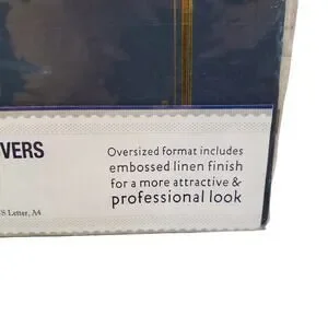 Document Covers Certificate Holder Oversized Embossed Linen Finish Geographics