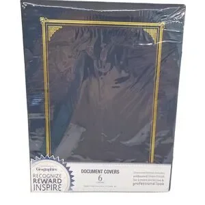 Document Covers Certificate Holder Oversized Embossed Linen Finish Geographics