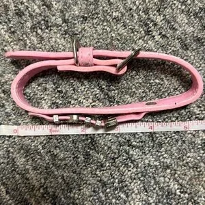 Dog Collar - Pink LOVE Rhinestone Dog Collar