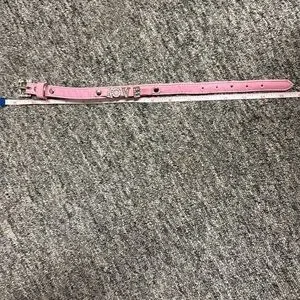 Dog Collar - Pink LOVE Rhinestone Dog Collar