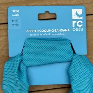 Dog Cooling Bundle: RC Pets Bandana (M/L) + Packable Zip-up Cooling Blanket NWT