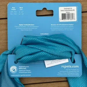 Dog Cooling Bundle: RC Pets Bandana (M/L) + Packable Zip-up Cooling Blanket NWT