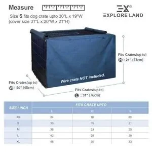 Dog Crate Cover 30” NEW