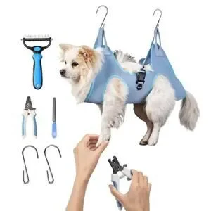 Dog Grooming Hammock Pet Grooming Kit Set Size M Clipper